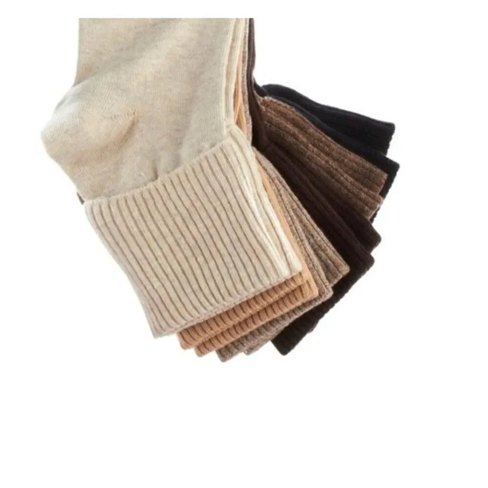 GOLD TOE Women Multi-Brown 6 Pair Turn Cuff Casual Socks Size 6-9 - 4 Packs of 6